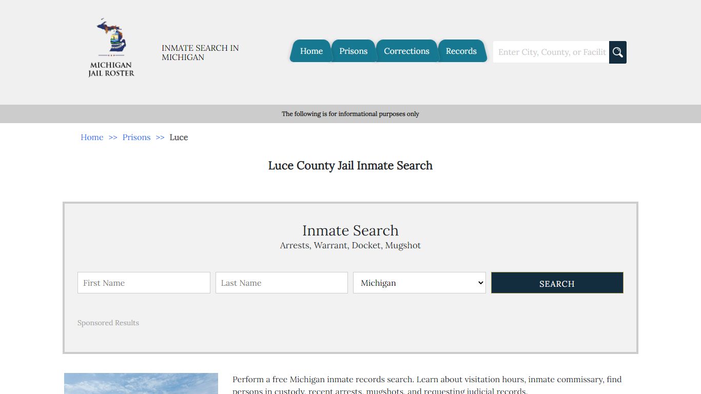 Luce County Jail Inmate Search | Michigan Jail Roster