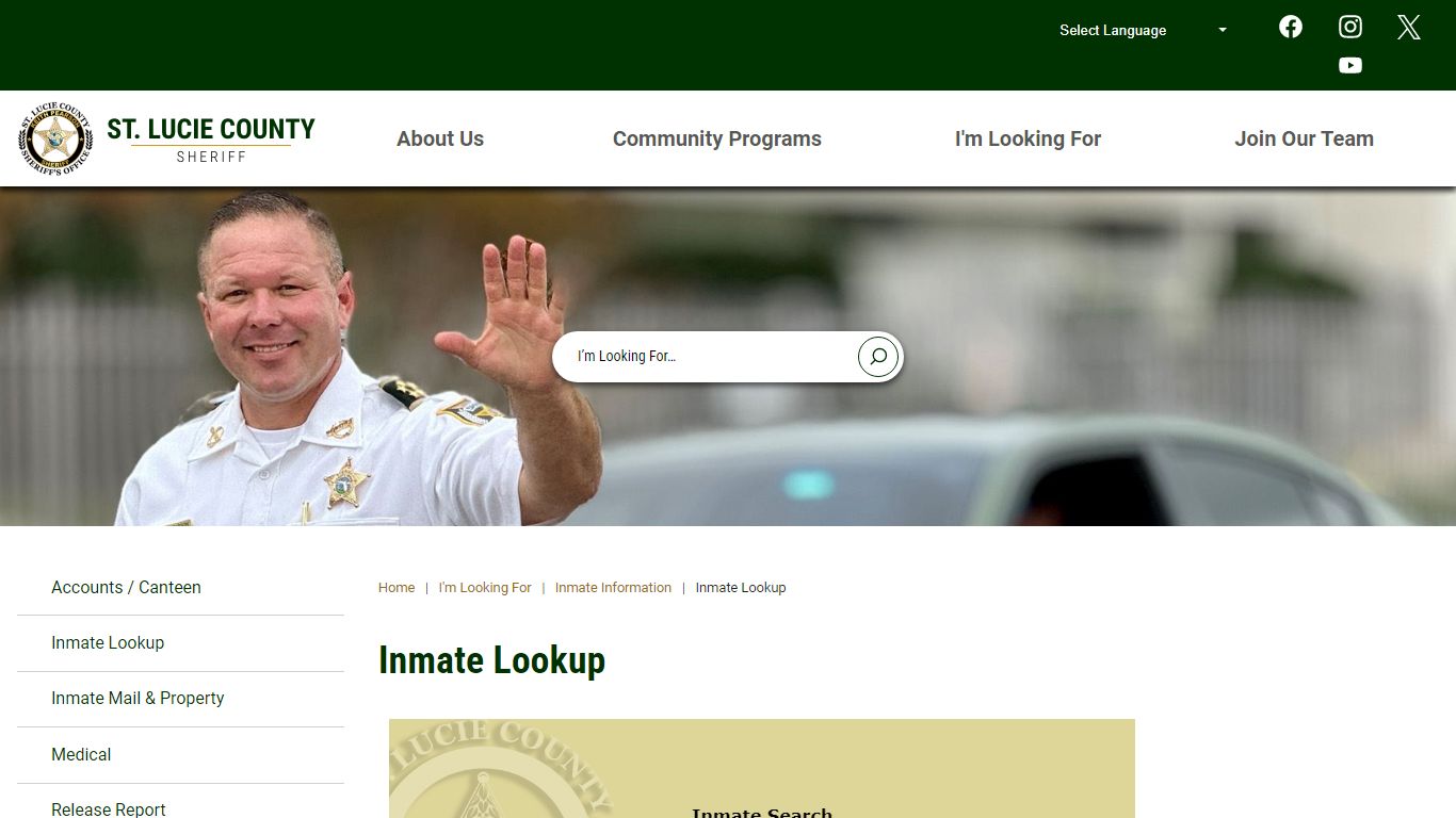 Inmate Lookup | St. Lucie Co Sheriff's Office, FL