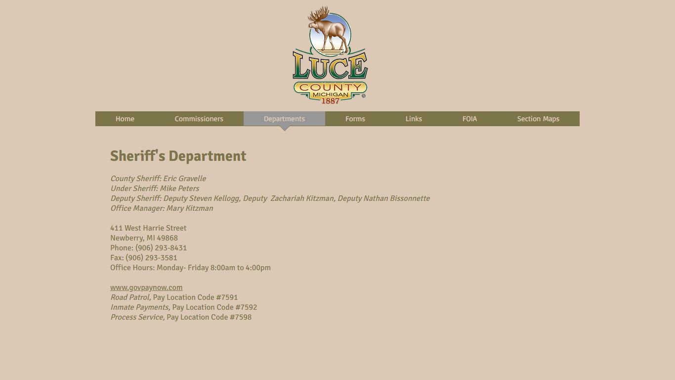 Sheriff's Department - luce-county